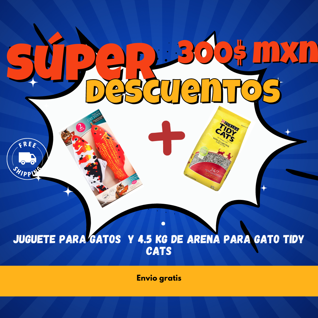 Promoción Juguete para gatos y arena tidy cats