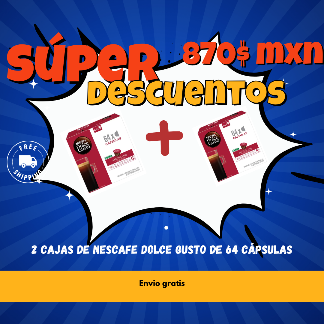 Promoción 2  cajas de cápsulas Nescafé Dolce gusto Americano